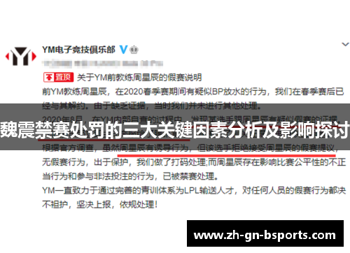 魏震禁赛处罚的三大关键因素分析及影响探讨 魏震禁赛处罚的三大关键因素分析及影响探讨